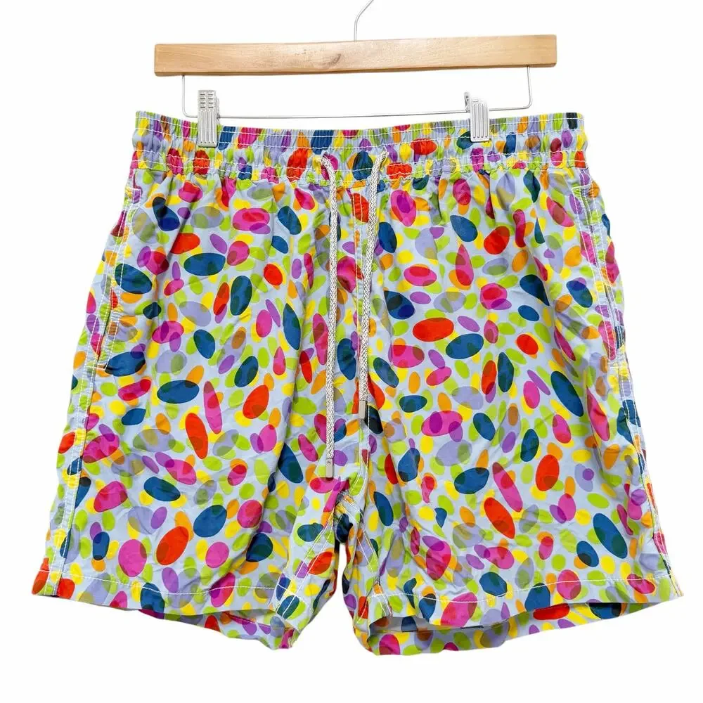 Vilebrequin Oval Polka Dot Multicolor Bathing Suit Sz XL